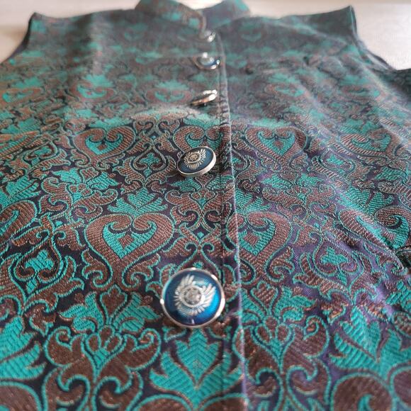 Mens Hike Wedding Waistcoat Nehru Jacket Asian Indian Pakistani Size 42 - Picture 5 of 13